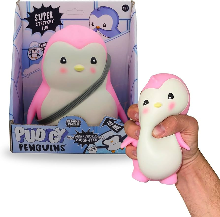 Pudgy Penguin Peaches in Pink Squishies Fidget Toy Penguin Plush Squishy Toys for Kids | Amazon (US)