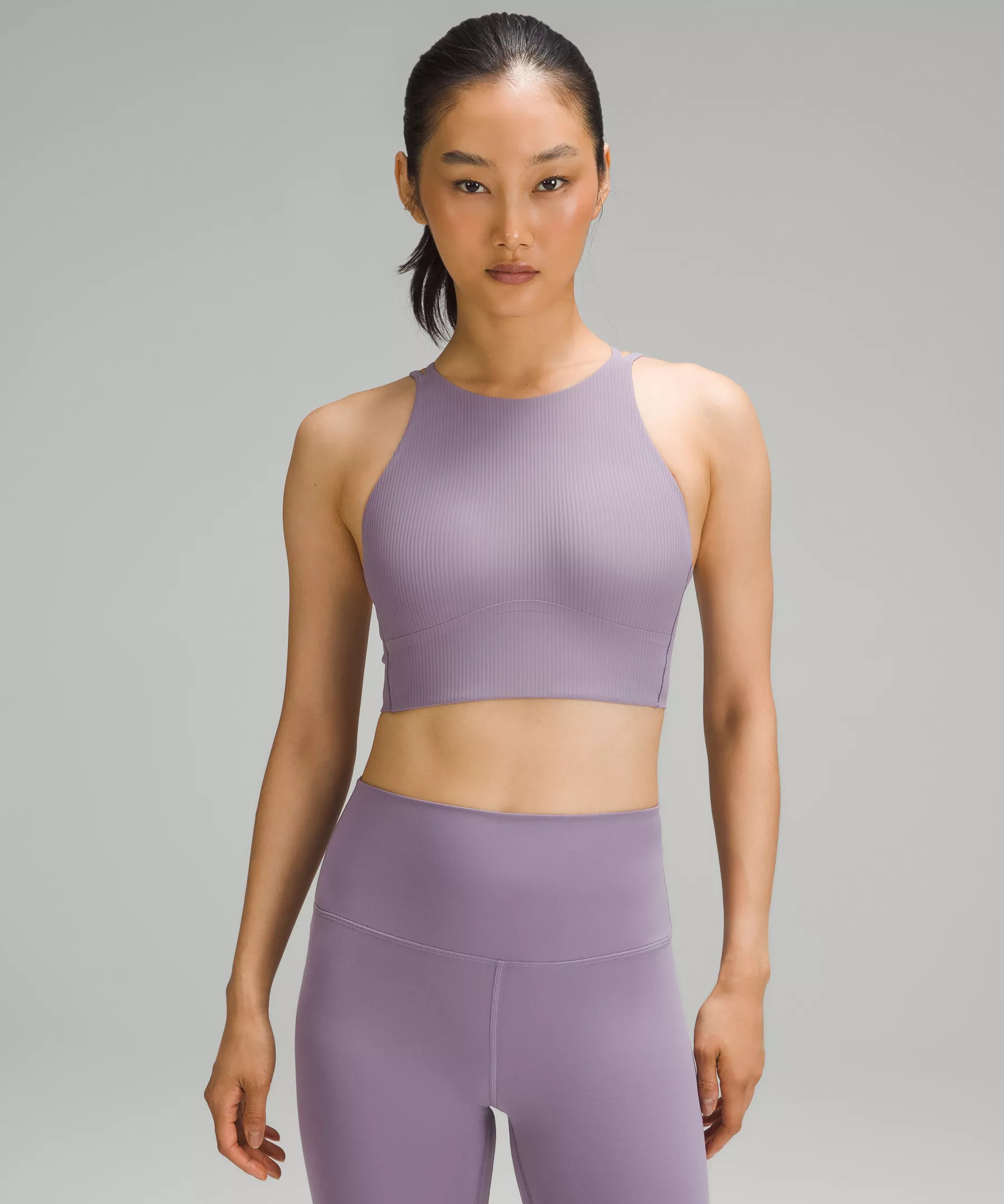 Like a Cloud High-Neck Longline Ribbed Bra *Light Support, B/C Cup | Women's Bras | lululemon | Lululemon (US)