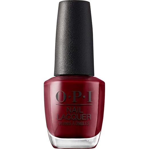 OPI Nail Lacquer Nail Polish | Opaque Dark Red Crème Chip Resistant Nail Polish | Vegan, Fast Dr... | Amazon (US)