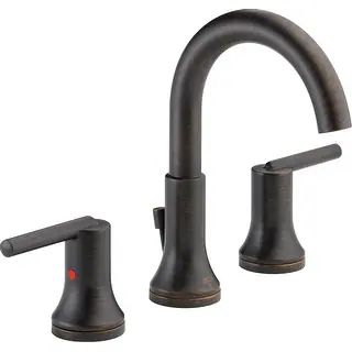 Delta 3559-MPU Trinsic Widespread Bathroom Faucet with Metal Drain - Champagne Bronze | Bed Bath & Beyond