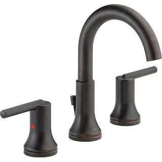Delta 3559-MPU Trinsic Widespread Bathroom Faucet with Metal Drain - Champagne Bronze | Overstock