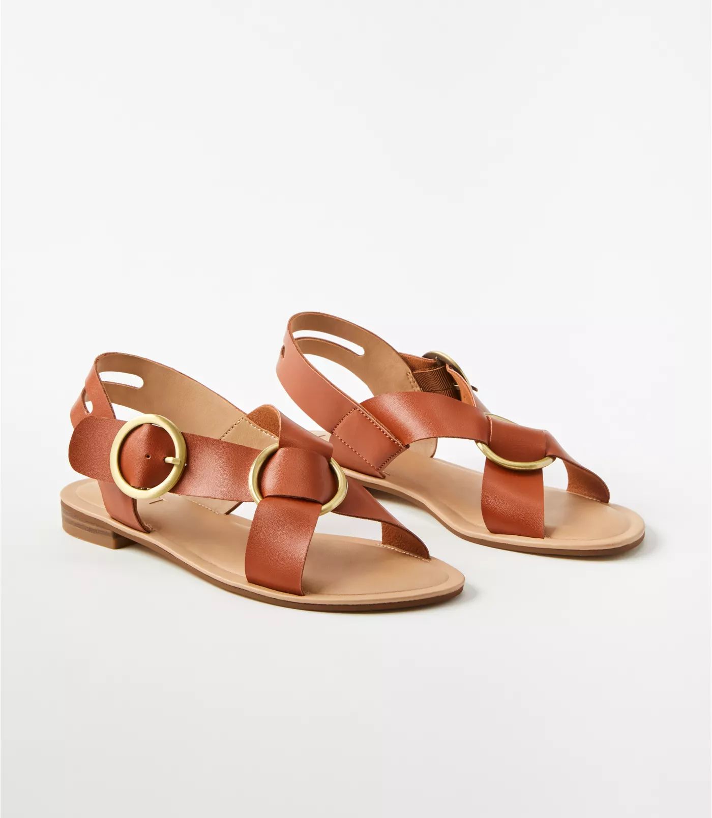 Criss Cross Buckle Sandals | LOFT