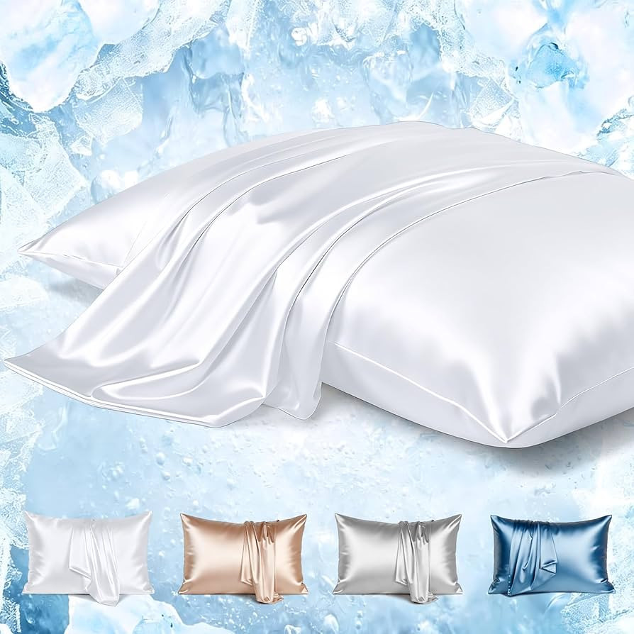 Avolare Cooling Pillow Cases for Hot Sleepers, 2 Pack, King, White, 20"x36" | Amazon (US)
