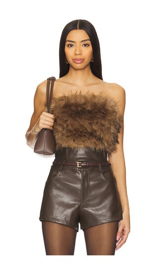 Wallace Top in Mocha Brown | Revolve Clothing (Global)