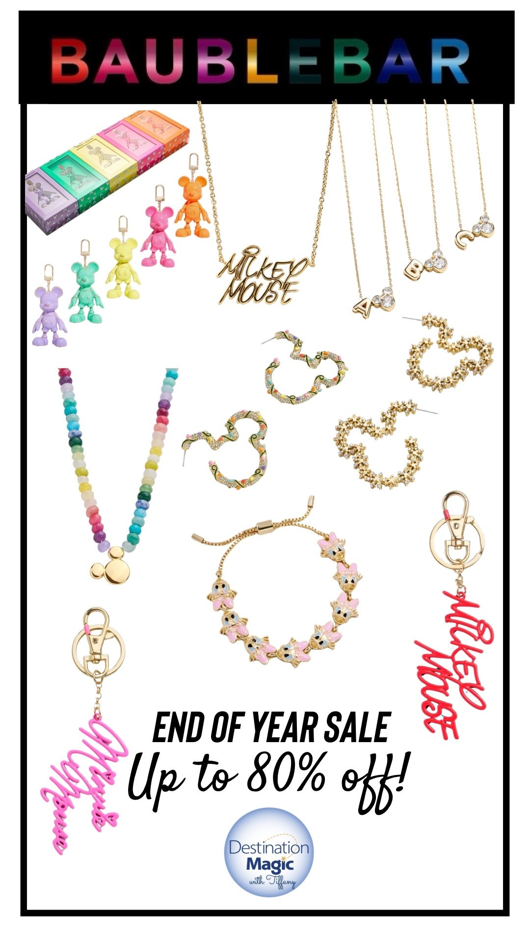 Disney style but make it sparkle ✨ BaubleBar’s end-of-year sale is up to 80% off and these Mickey-inspired pieces are park-perfect and everyday magic approved.
 