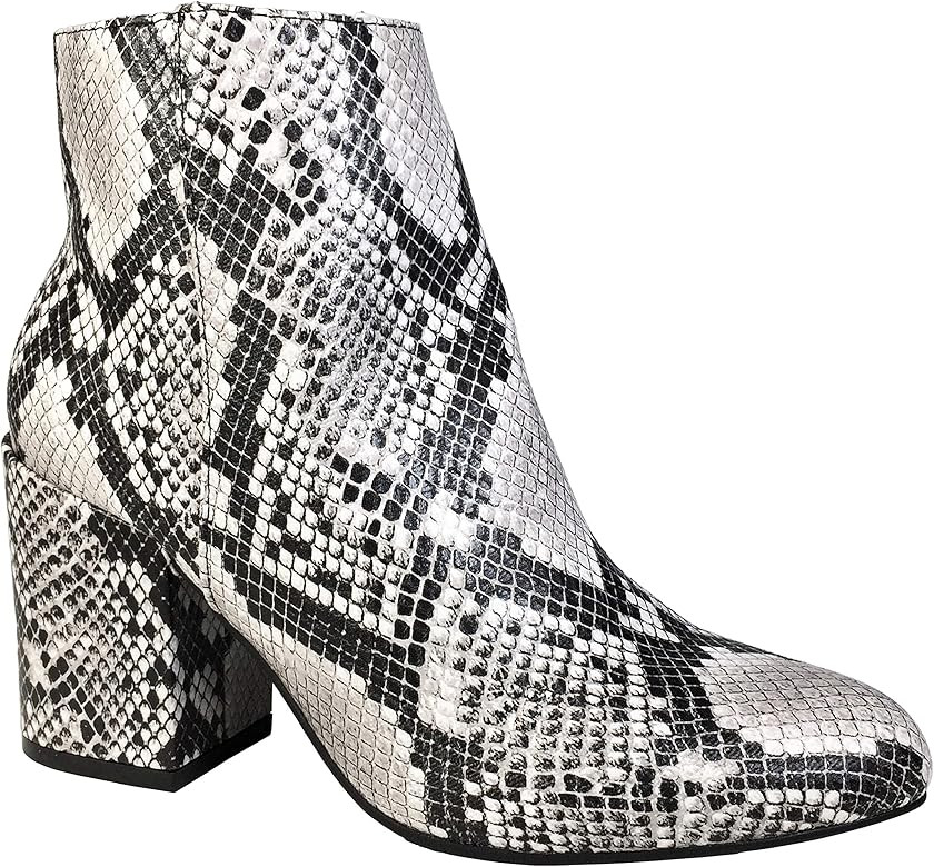 Women's Plain Block Heel Vitality Bootie | Amazon (US)