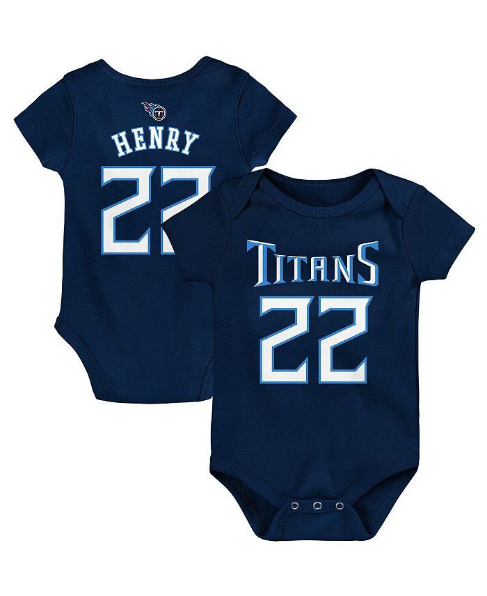 Infant Boys and Girls Derrick Henry Navy Tennessee Titans Mainliner Player Name and Number Bodysu... | Macys (US)