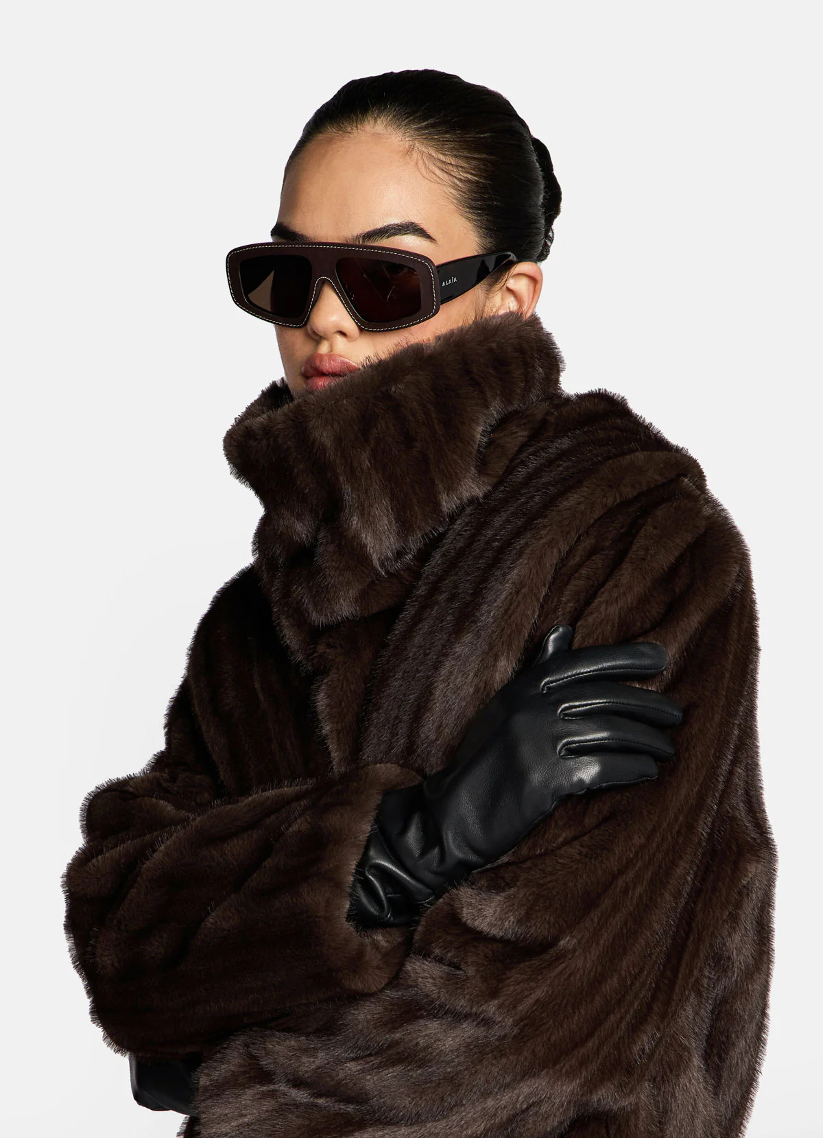 Brown Vintage Faux Fur Snood | DE SAVARY LONDON
