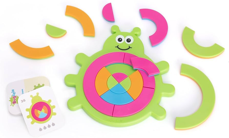 Fat Brain Toys Bugzzle Kids Puzzles Ages 3+ - Match-The-Picture Fraction-Learning Brainteaser, To... | Amazon (US)