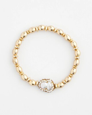 Goldtone Freshwater Pearl Stretch Bracelet | Chico's