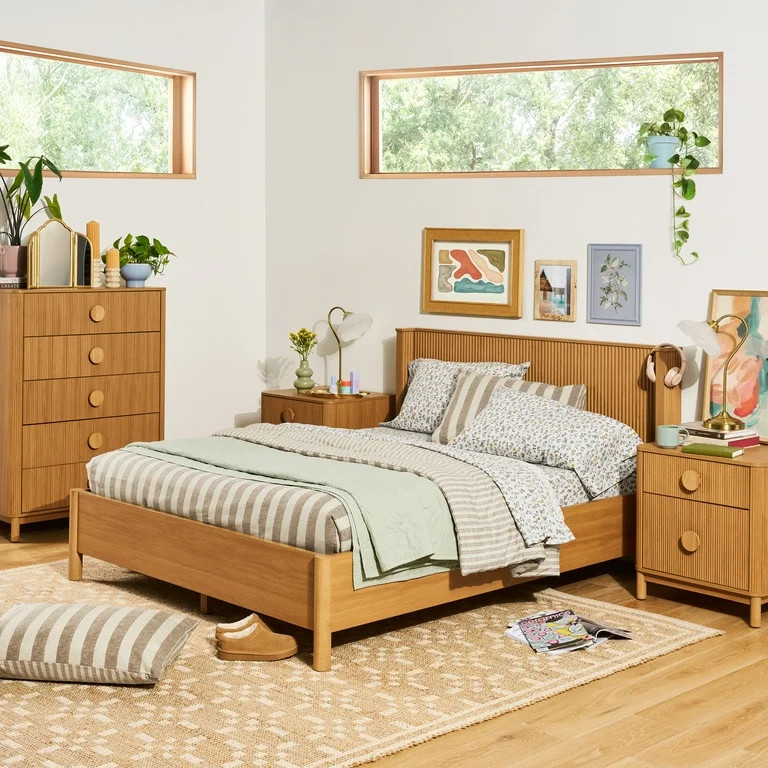 Beautiful Floral Stitched Sage Green Quilt, Full/Queen by Drew Barrymore | Walmart (US)