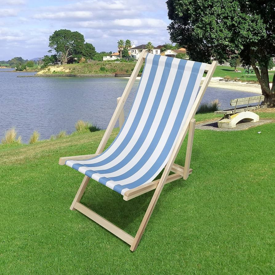 Henf Folding Wood Beach Chair, Portable Outdoor Camping Reclining Chairs Lounge Chair with Adjust... | Amazon (US)