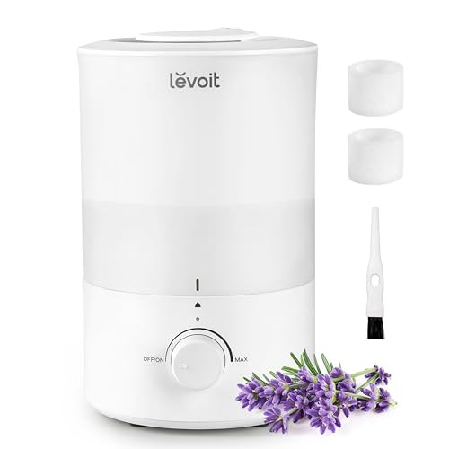 LEVOIT Humidifiers for Bedroom, Quiet (3L Water Tank) Cool Mist Top Fill Essential Oil Diffuser with 25Watt for Home Large Room, 360° Nozzle, Rapid Ultrasonic Humidification for Baby Nursery and Plant | Amazon (US)