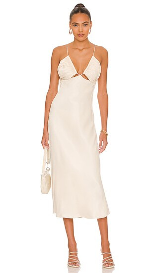 L'Academie Addax Midi Dress in Ivory. - size XL (also in M, S, XS, XXS) | Revolve Clothing (Global)