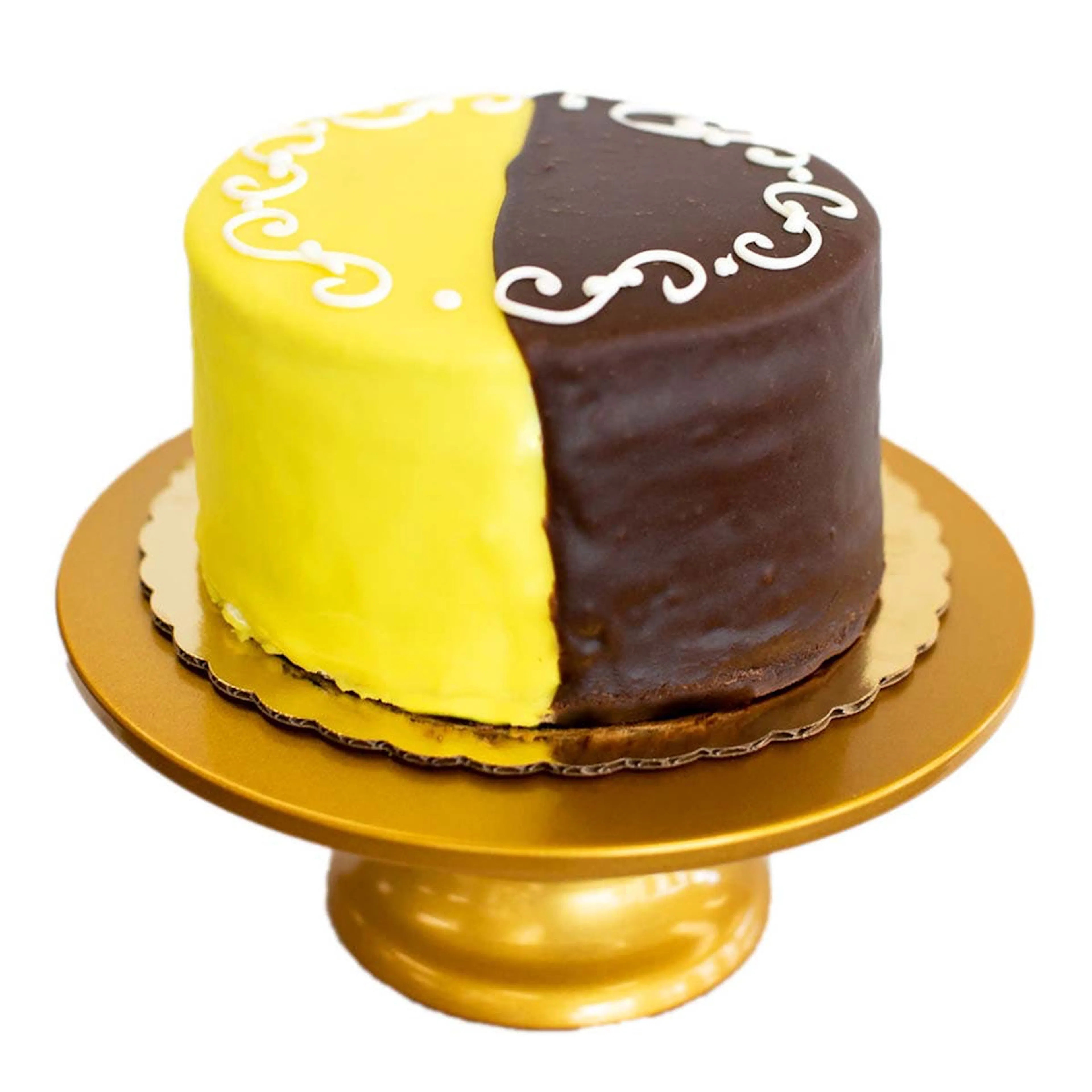 The Half/Half Doberge Cake by Gambino's Bakery King Cakes | Goldbelly | Goldbelly