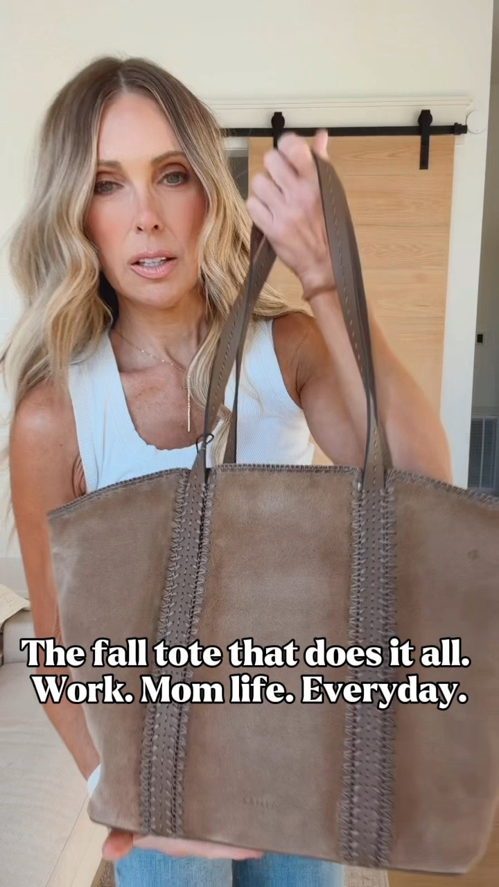 The fall tote that does it all. Work bag, mom bag, everyday bag, carry-everything bag. The suede instantly makes it feel more elevated for fall, and it’s part of Nordstrom Rack’s 125 Deals. #ad @nordstromrack