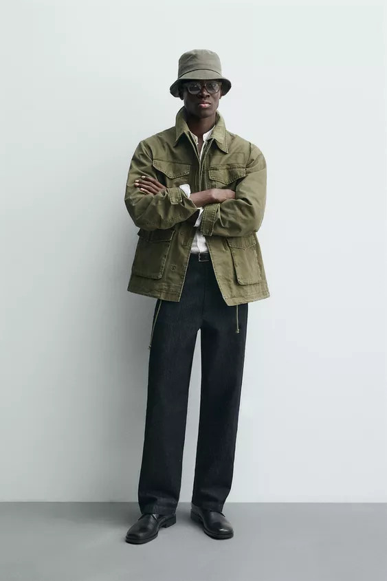 WASHED UTILITY POCKET JACKET | Zara US