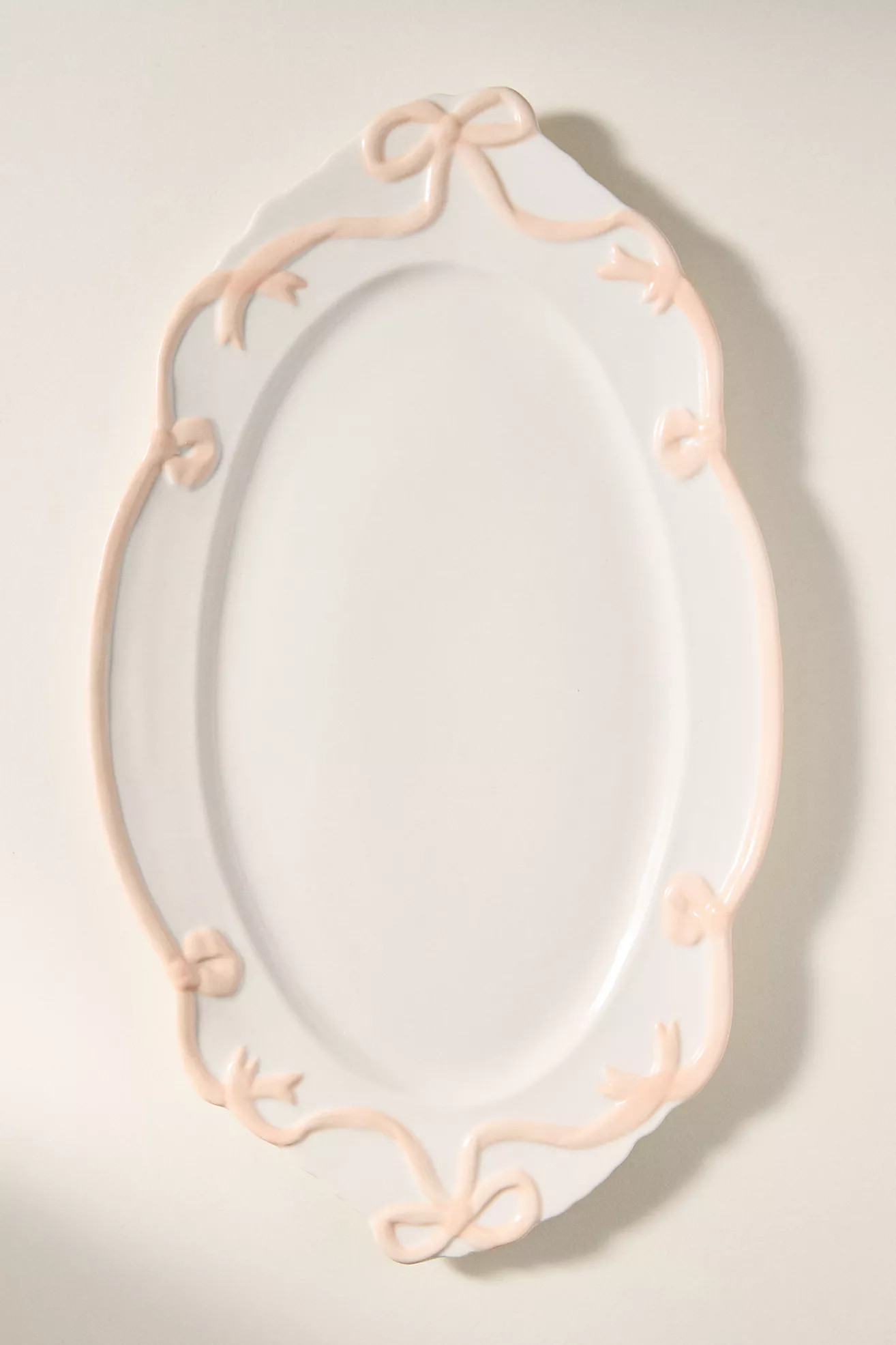 Benedita Bow Ceramic Stoneware Platter | Anthropologie (US)