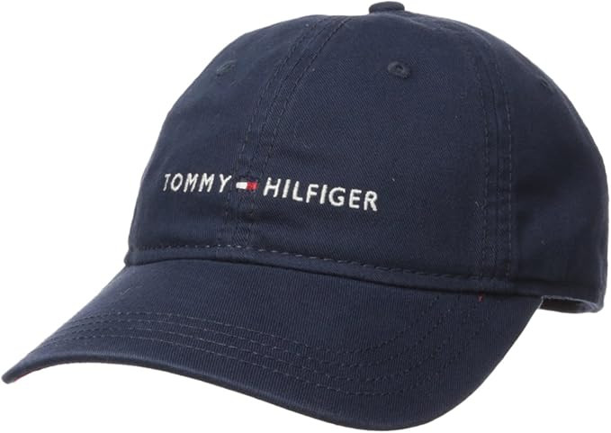 Tommy Hilfiger Men's Cotton Logo Adjustable Baseball Cap | Amazon (US)