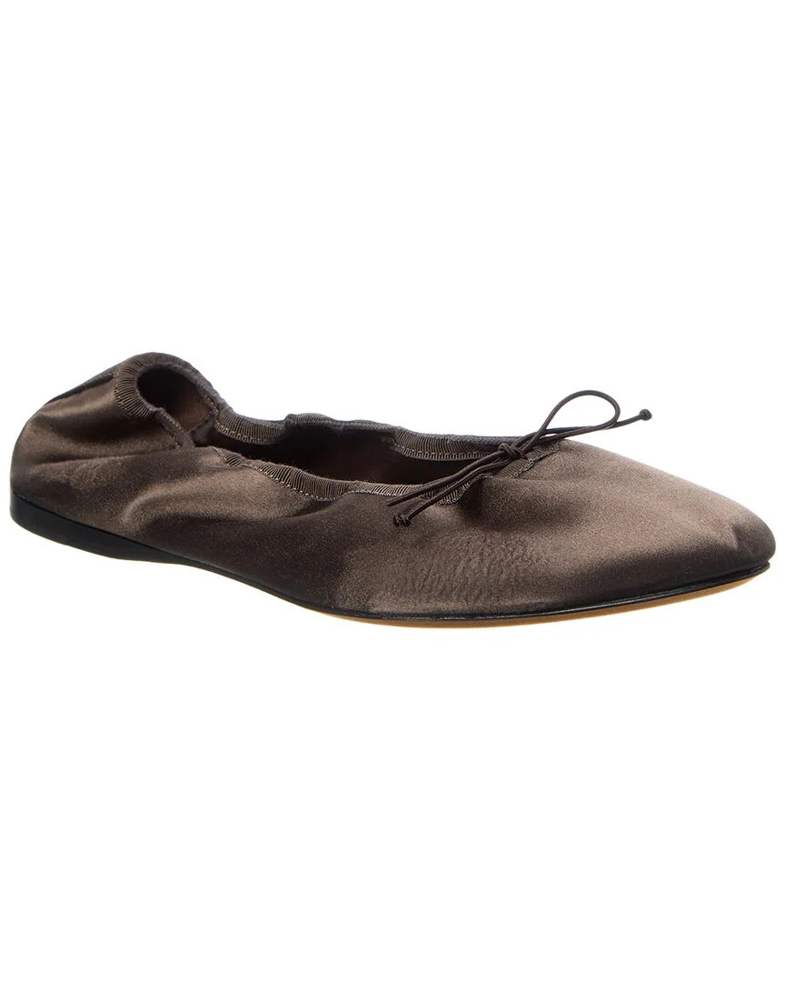 The Row Awar Silk Ballet Flat | Shop Simon