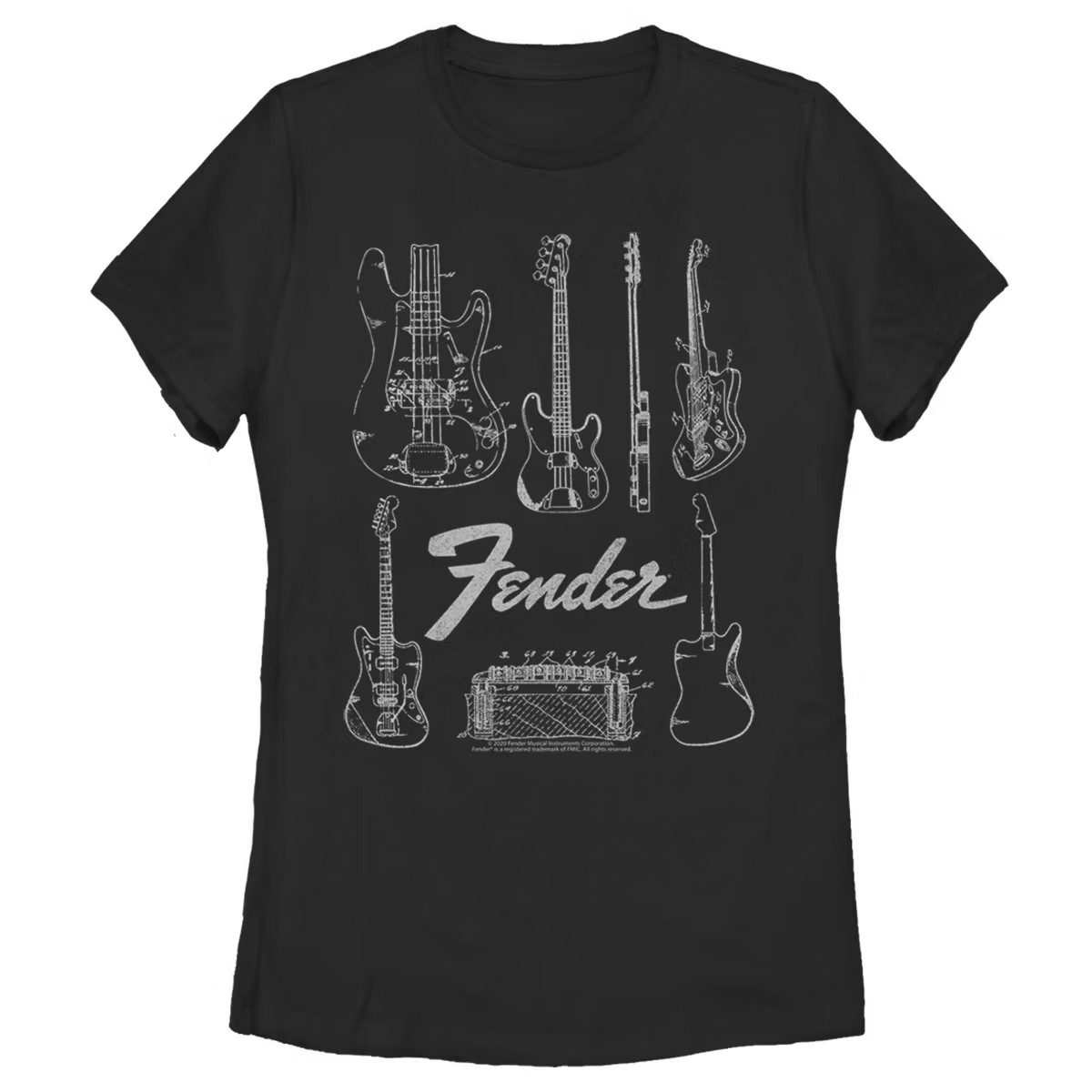 Women's Fender Guitar Chart T-Shirt | Target