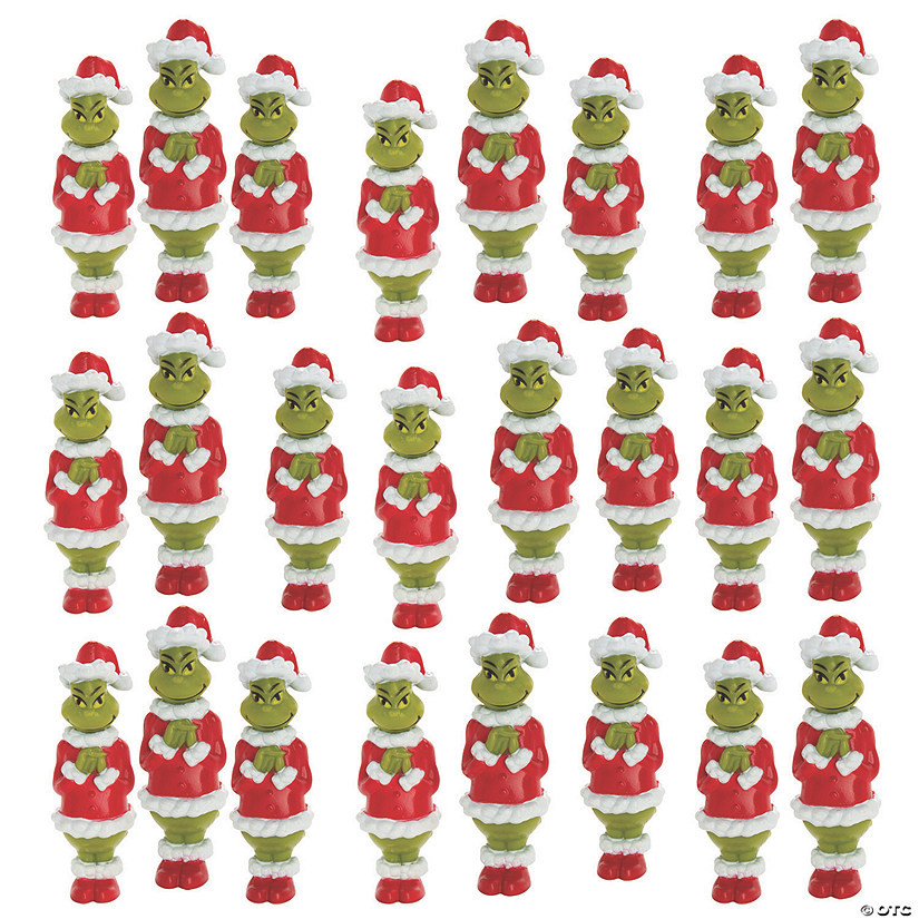1" x 3 1/2" Bulk 72 Pc. Dr. Seuss™ The Grinch in Santa Suit Vinyl Toys | Oriental Trading Company