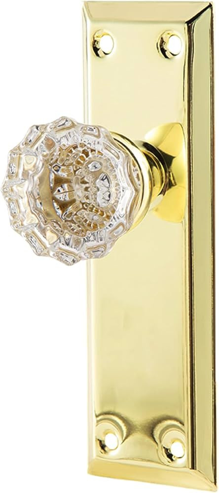 newliplace 2 Pack Vintage Single Sided Crystal Dummy Door Knobs Interior, Antique Long Plate Glas... | Amazon (US)