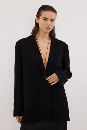 WESTWOOD BLACK OVERSIZED BOYFRIEND BLAZER | DISSH