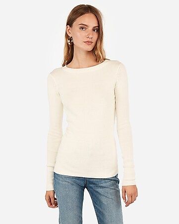 fitted crew neck sweater | Express