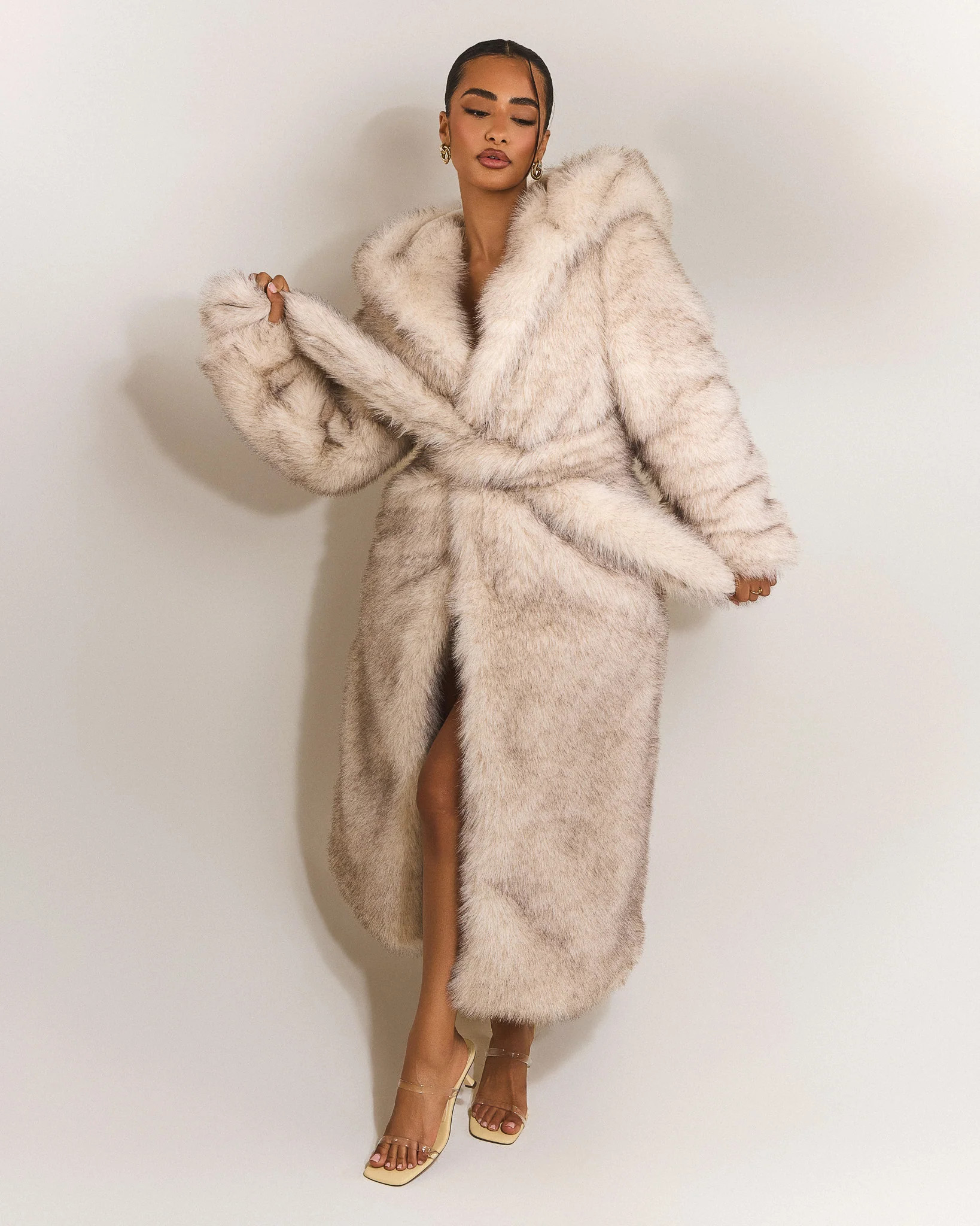 The Maple Maxi Coat in Cream | Mars The Label