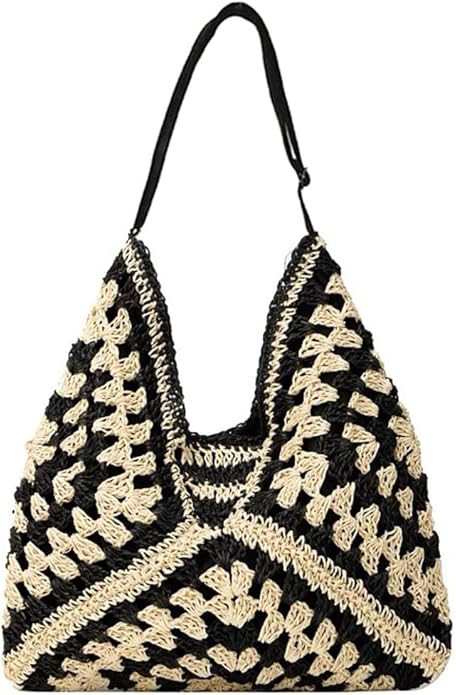 Straw Hobo Bags for Women Straw Tote Bag Stylish Summer Beach Shoulder Bag Designer Hand-woven Ba... | Amazon (US)