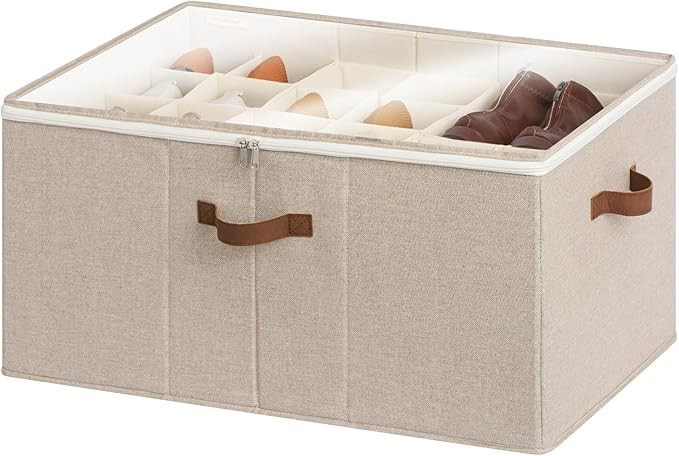 StorageWorks Shoe Organizer for Closet, Fits up to 24 Pairs, Shoe Cubby Storage Containers with A... | Amazon (US)