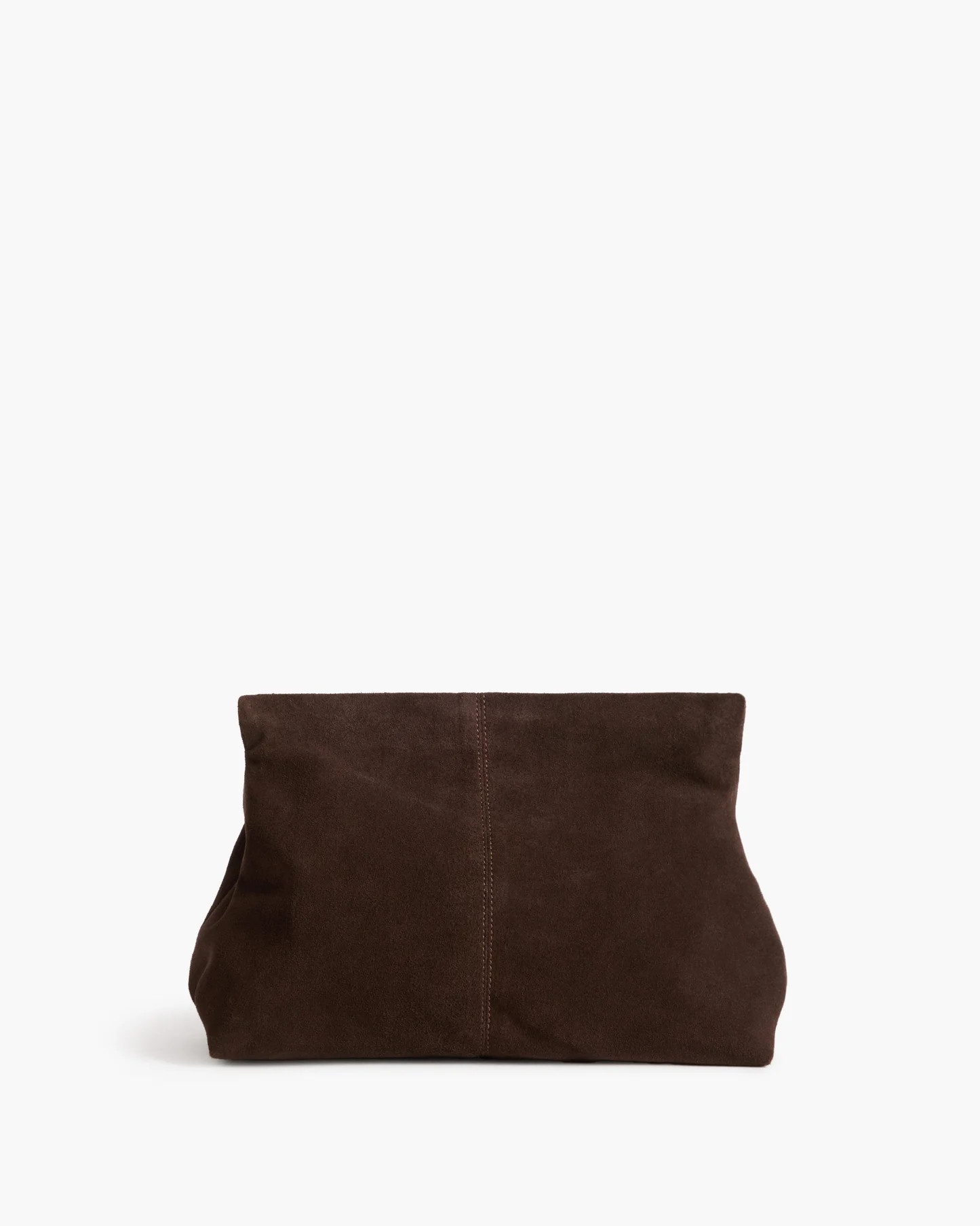 Clay Clutch Suede Chocolate Bag | Flattered