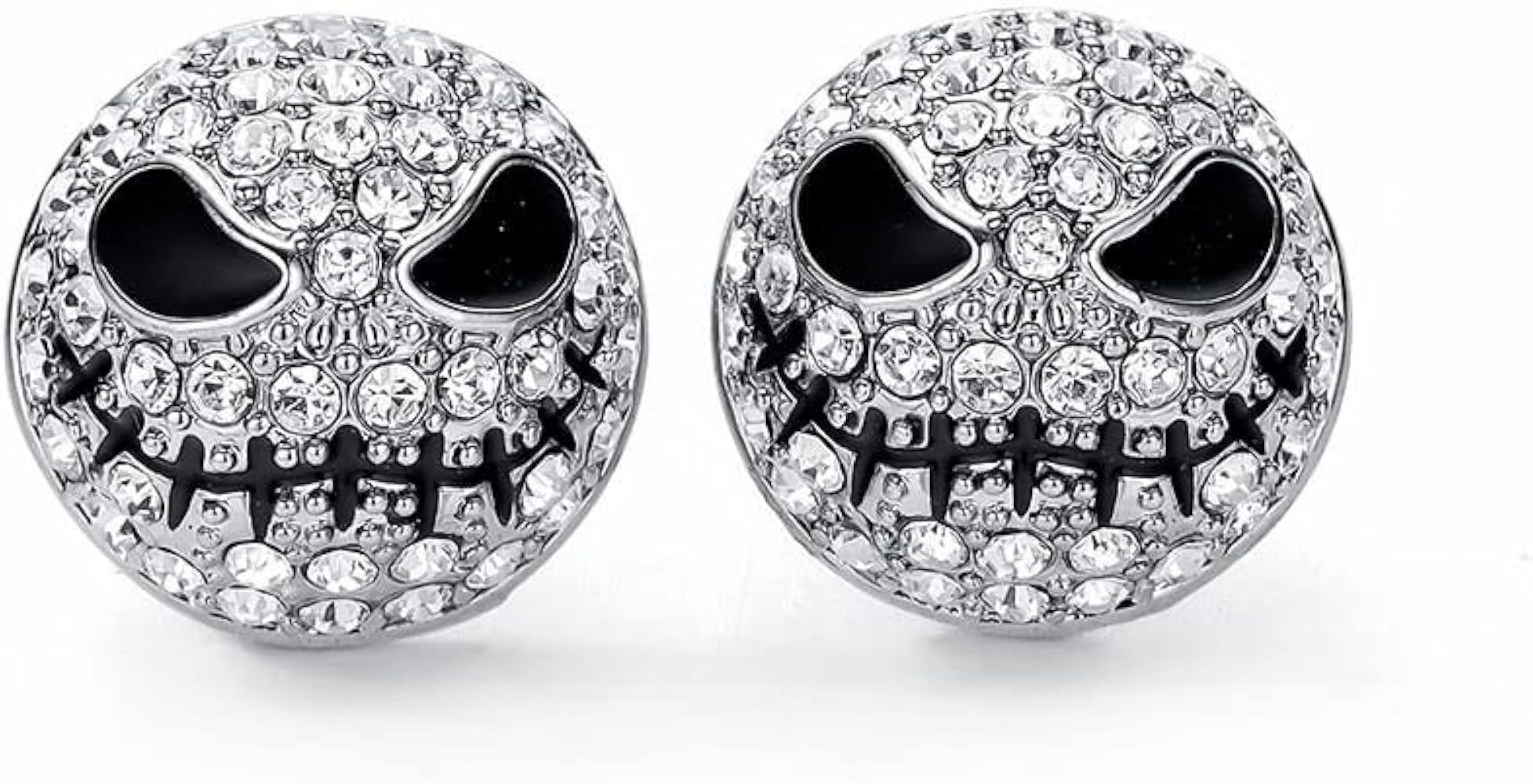 Blingsoul Mare Night Horror Skull Earrings - Before Christmas Skellington Crystal Pave Jewelry | Amazon (US)