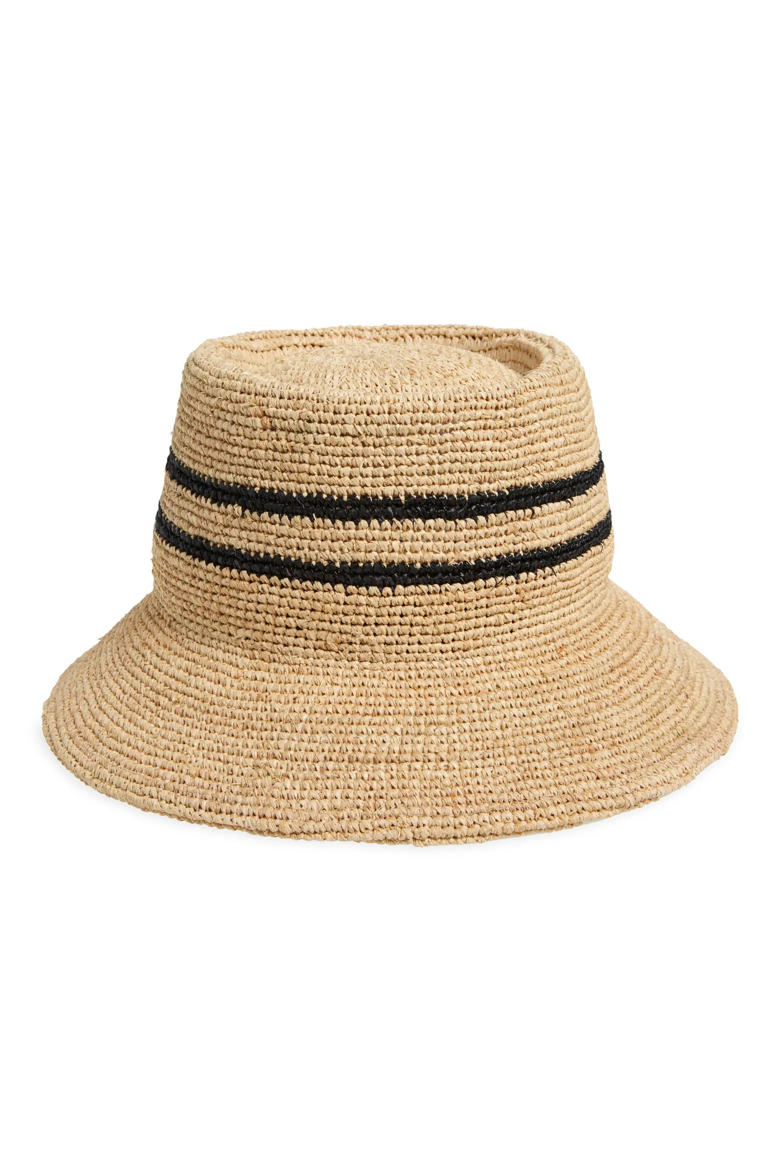 Ellee Straw Packable Bucket Hat (Women) | Nordstrom | Nordstrom