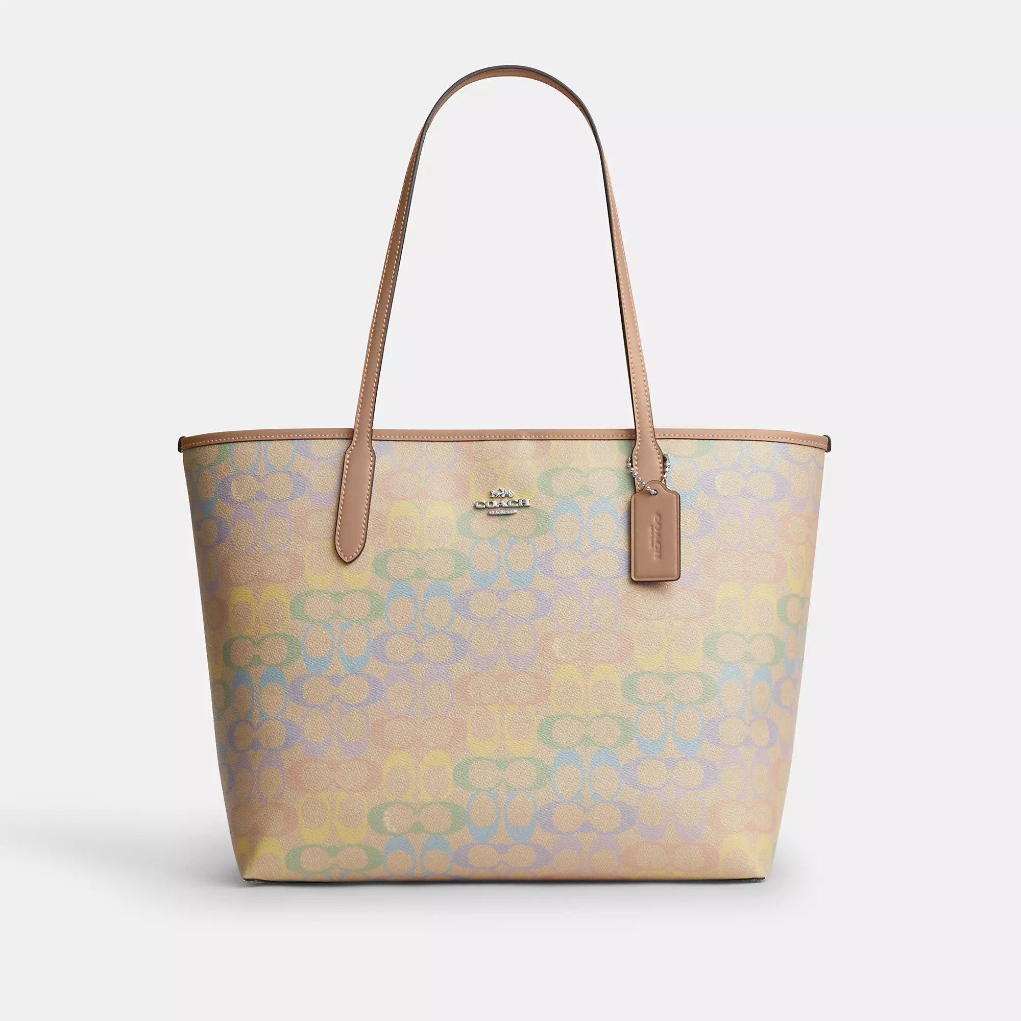 Coach Outlet City Tote Bag In Rainbow Signature Canvas | Shop Simon
