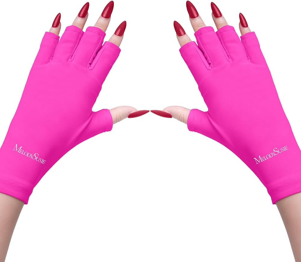 MelodySusie UV Gloves for Gel Nail Lamp, Professional Protection Gloves for Manicures, Nail Art S... | Amazon (US)