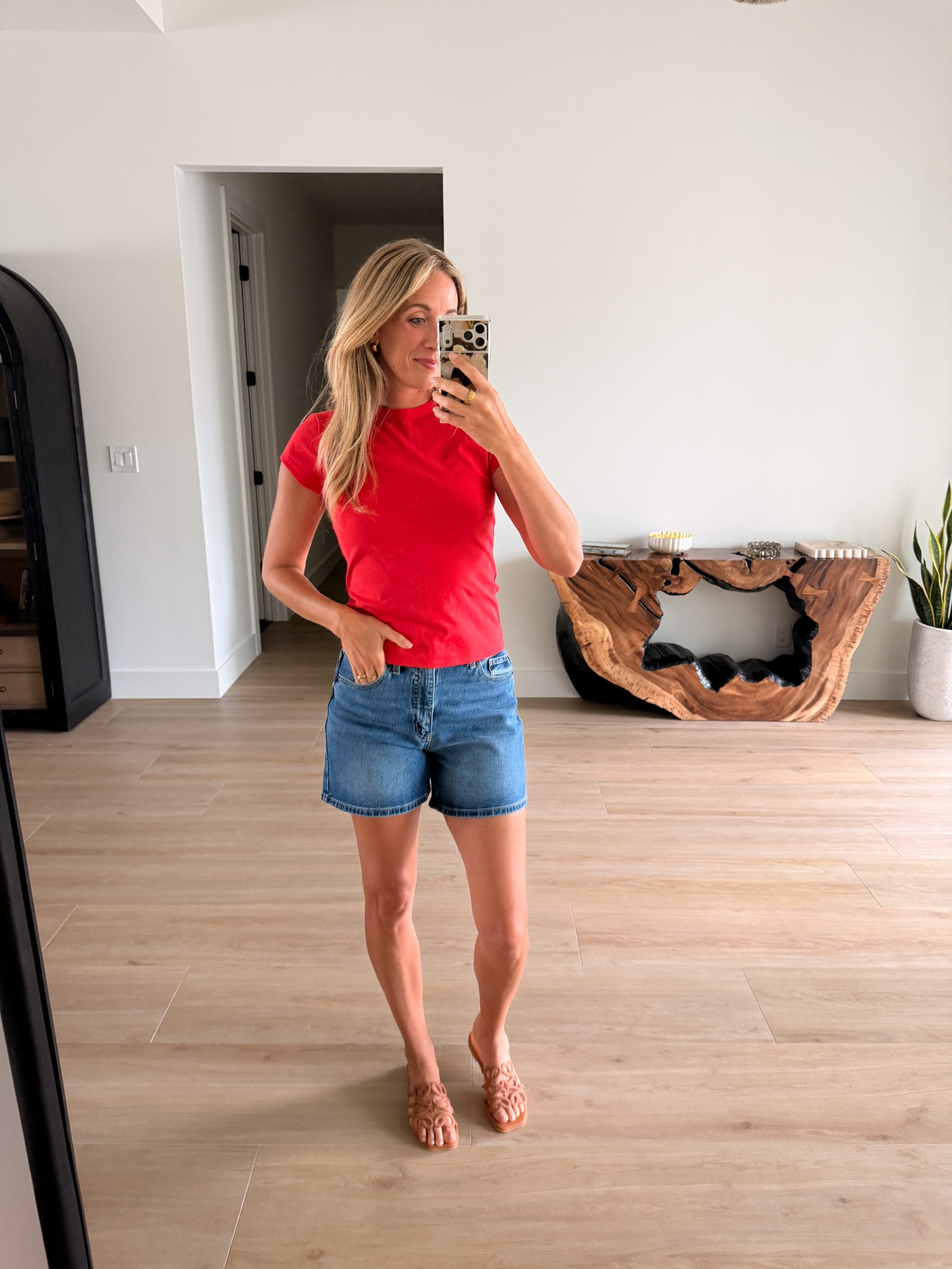 Walmart tee and shorts 

#LTKgrwm #LTKmomlife