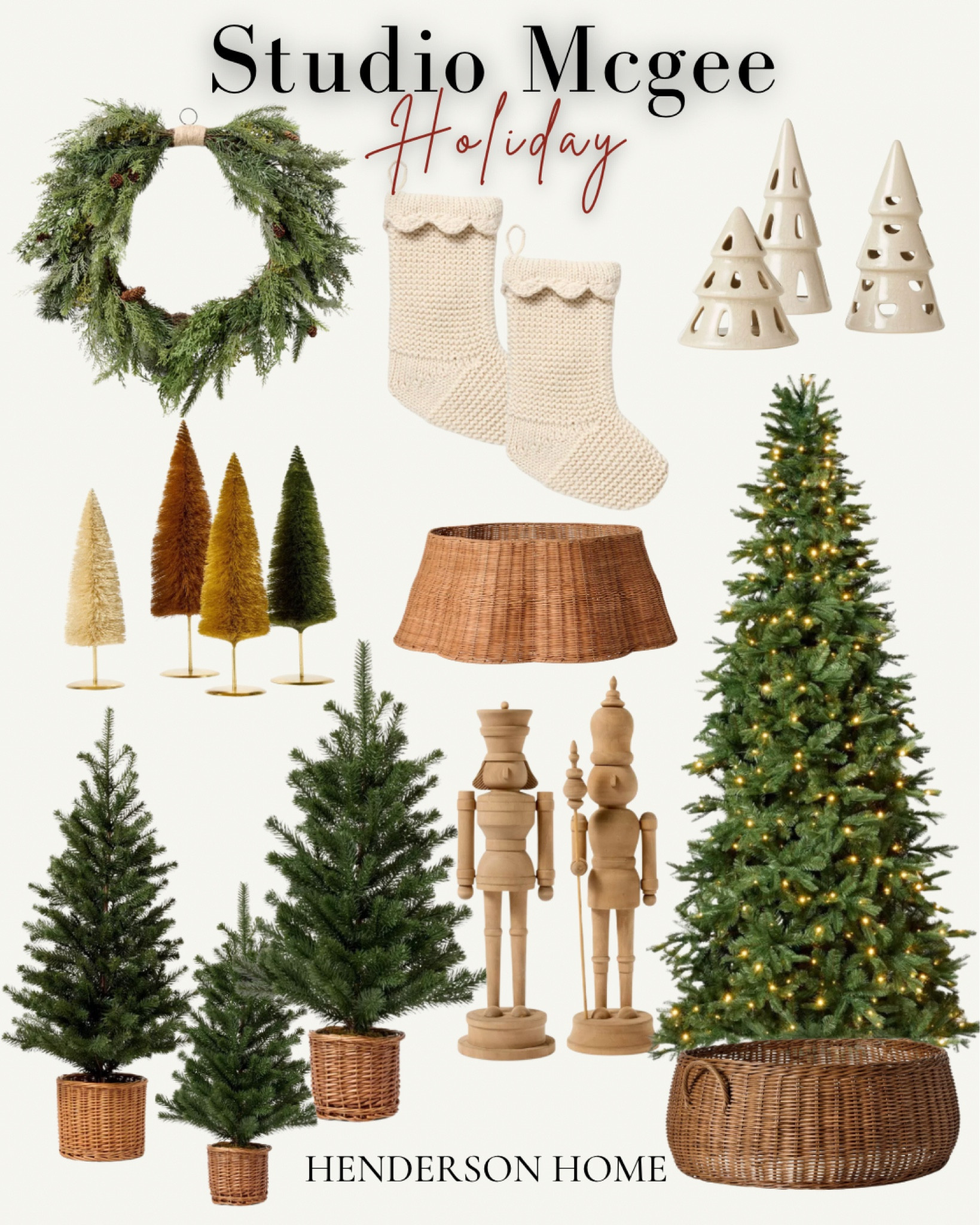 Studio McGee Holiday is finally here!👏🏻 as always it’s perfection! I’m predicting so many of these pieces will be a sell out risk!

Tree basket. Potted Christmas trees. Studio McGee Christmas. Studio McGee holiday. Bottle brush trees. Knit stockings. Pine wreath. Nutcracker. Modern Christmas. Christmas decor  

#LTKHome #LTKSeasonal