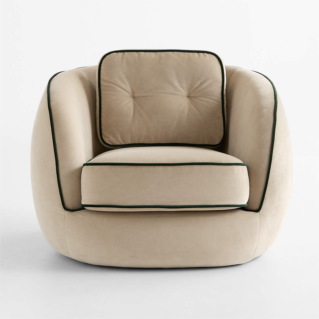 Members Only Kent Pine Velvet Kids Accent Chair by Venus Williams | Crate & Kids | Crate & Barrel
