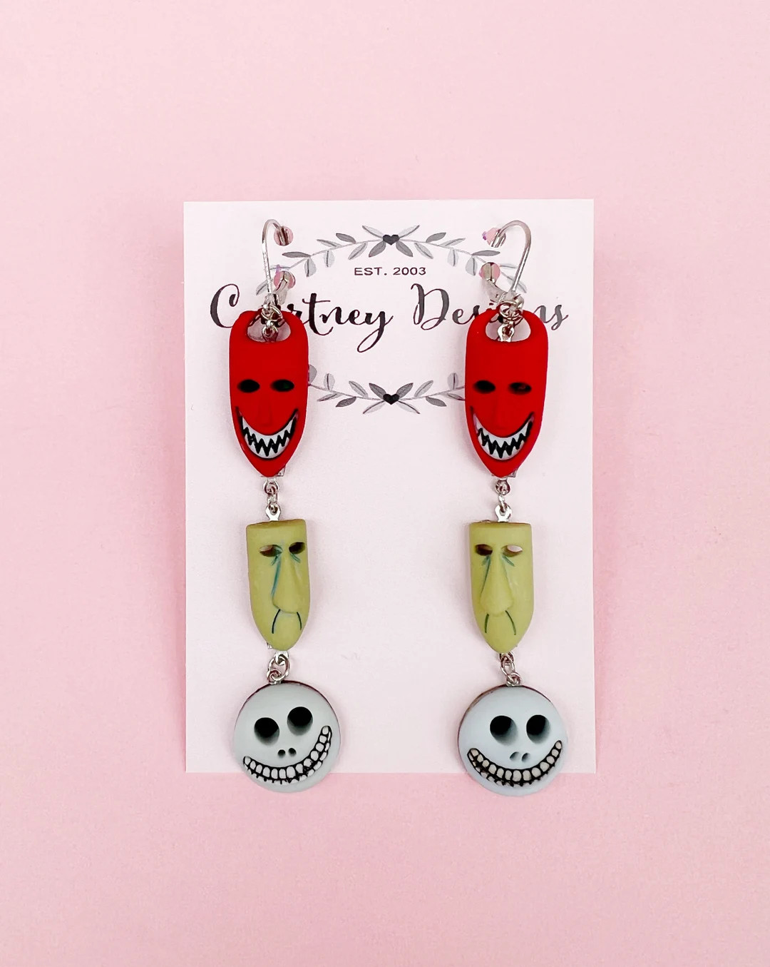 Disney Inspired Lock Shock & Barrel Earrings Boogies Boys - Etsy | Etsy (US)