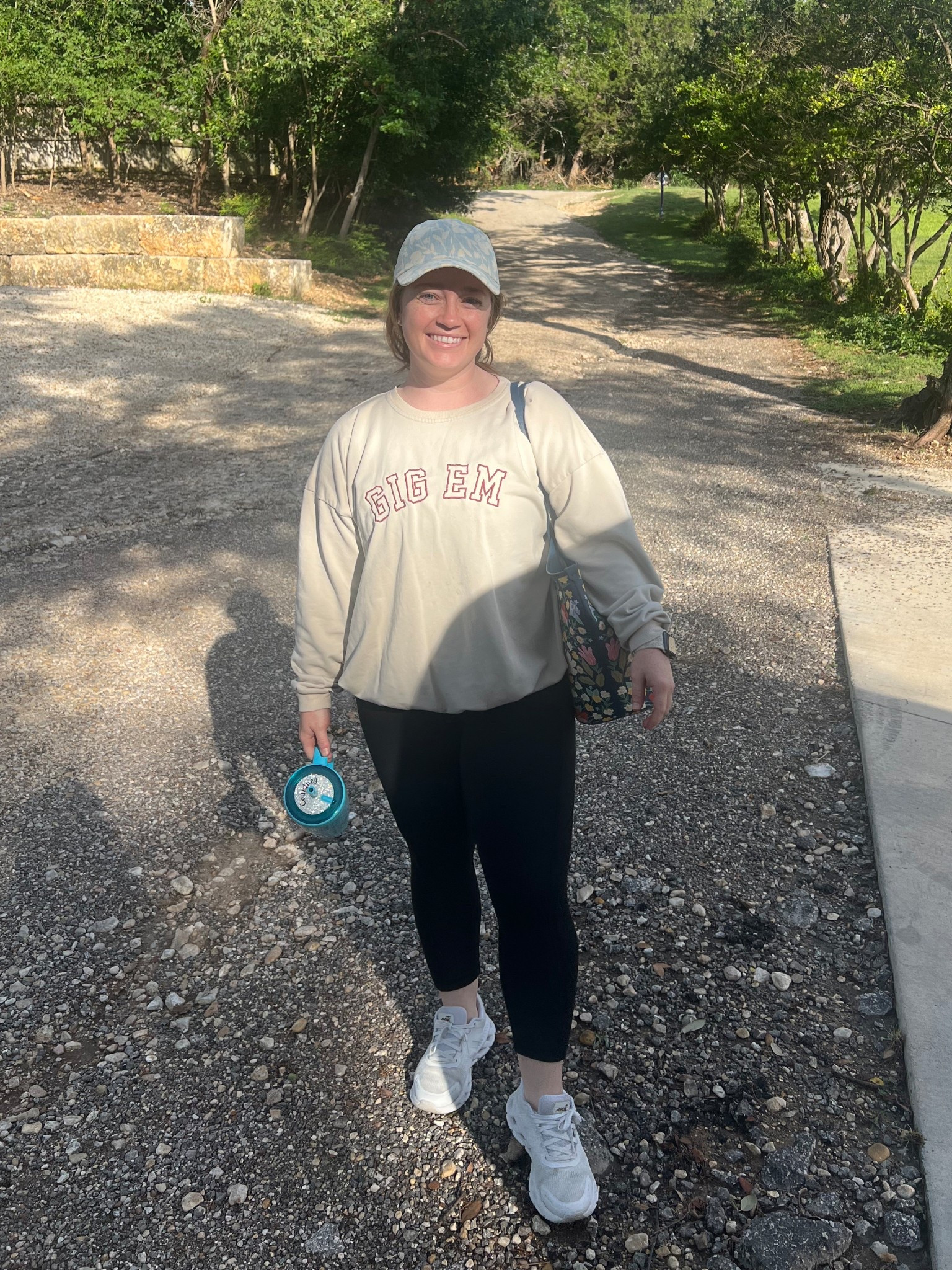 My pullover is old from Maxwell Monograms! Bag is Rifle Paper Co. but sold out  