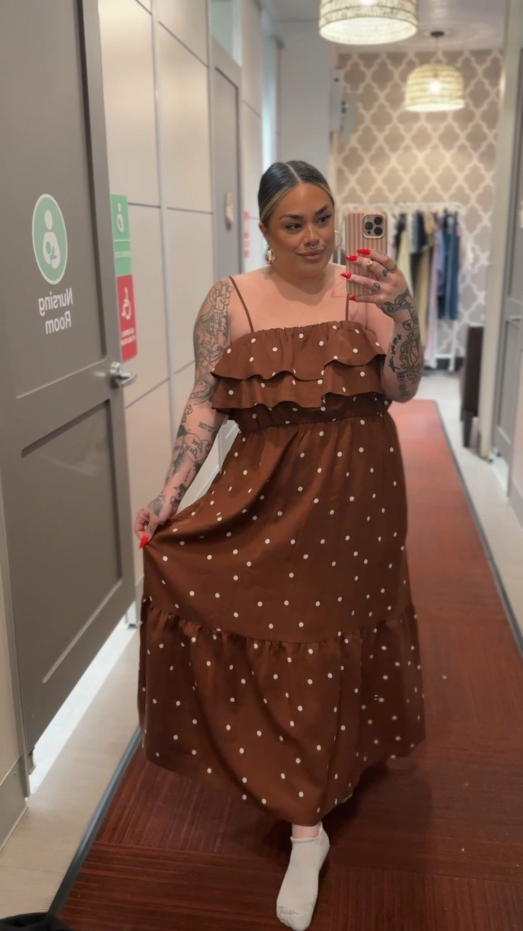 Target maxi dress finds!
Brown: Large
Black: medium 
Red: xl 

#LTKMidsize #LTKPetite #LTKootd