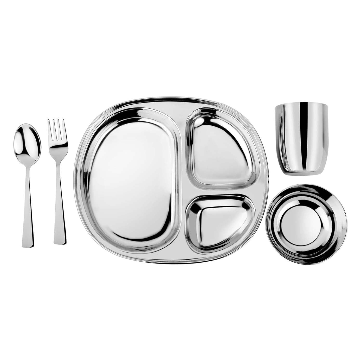 Ahimsa Stainless Steel Kids Plate, Pediatrician Designed Divided Toddler & Baby Plates, Non Toxic... | Amazon (US)