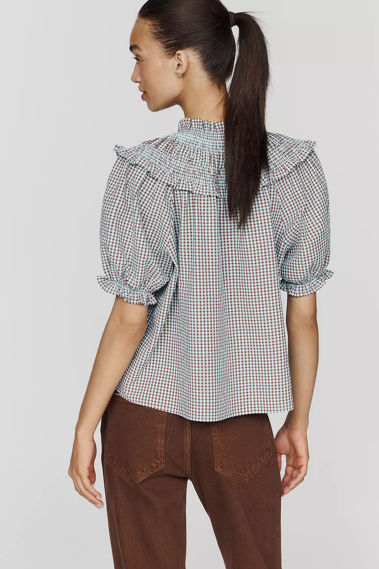 By Anthropologie Ruffled Puff-Sleeve Blouse | Anthropologie (US)