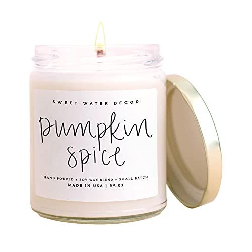 Amazon.com: Sweet Water Decor Pumpkin Spice Candle | Autumn, Vanilla, and Buttercream, Fall Scent... | Amazon (US)