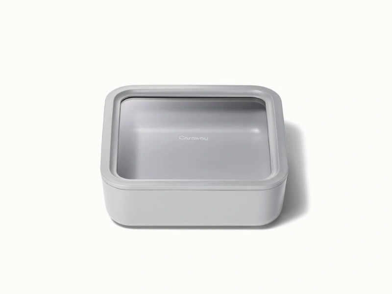 Non-Stick Ceramic-Coated Large Glass Container | Food Storage Container | BPA-Free | Caraway