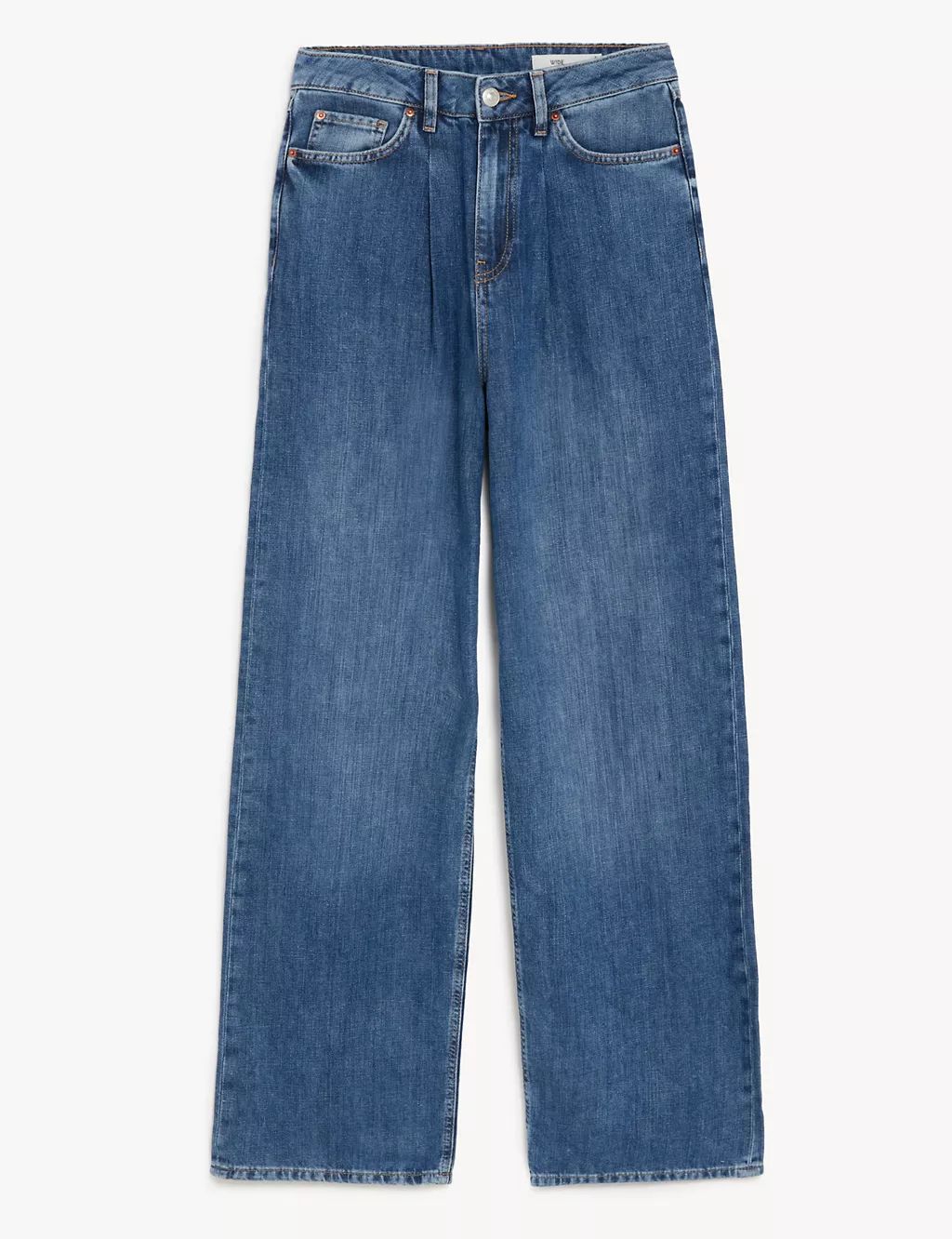 Linen Blend High Waisted Wide Leg Jeans | Marks & Spencer (UK)
