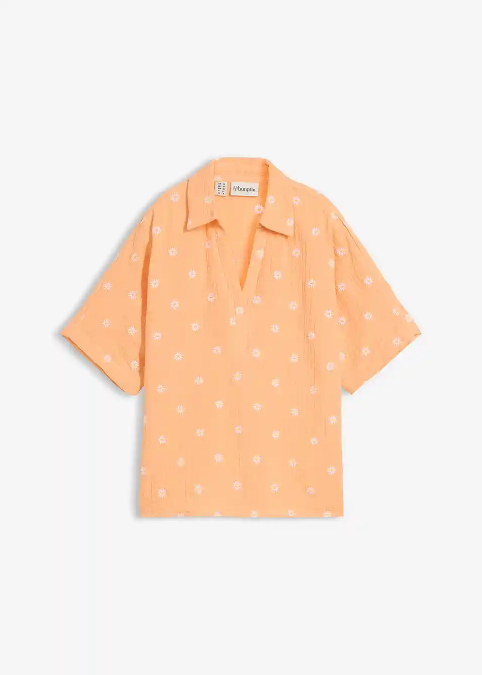 Kurzarmbluse aus luftigem Musselin | Bonprix DE