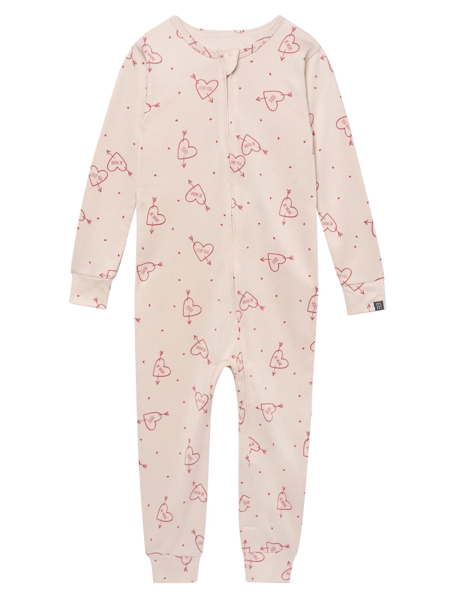 Modern Moments by Gerber Toddler Neutral Valentine´s Day One-Piece Pajama, Sizes 12M-5T | Walmart (US)